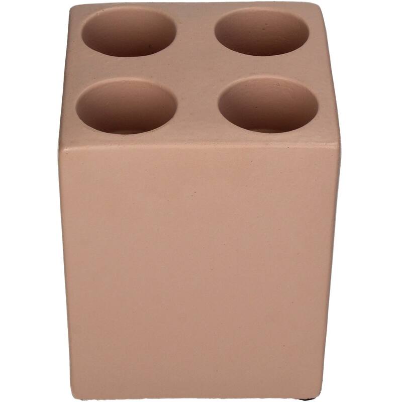 Concrete tealight holder - 12x15 cm - Pink