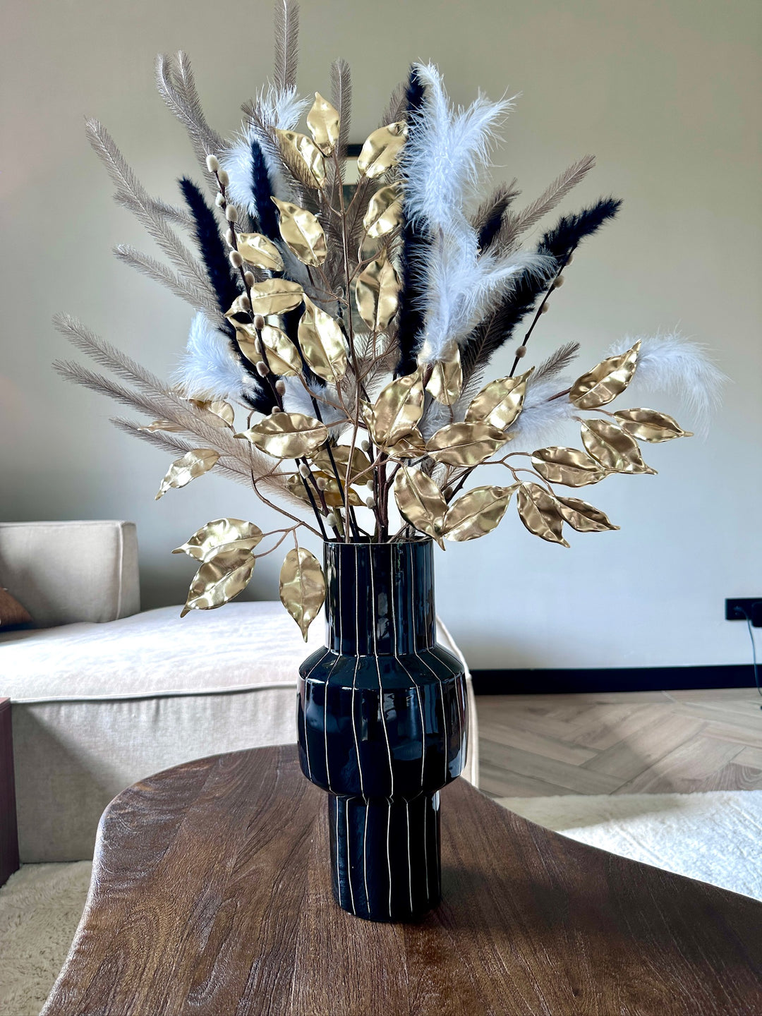 Herfst glow boeket met vaas