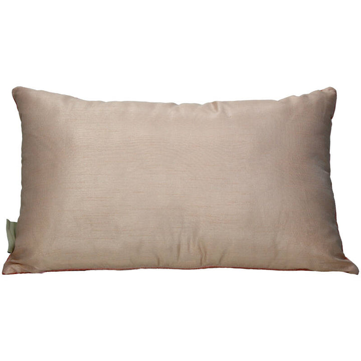 Luxe sierkussen Peachprint - 50x30 cm - perzik/zwart