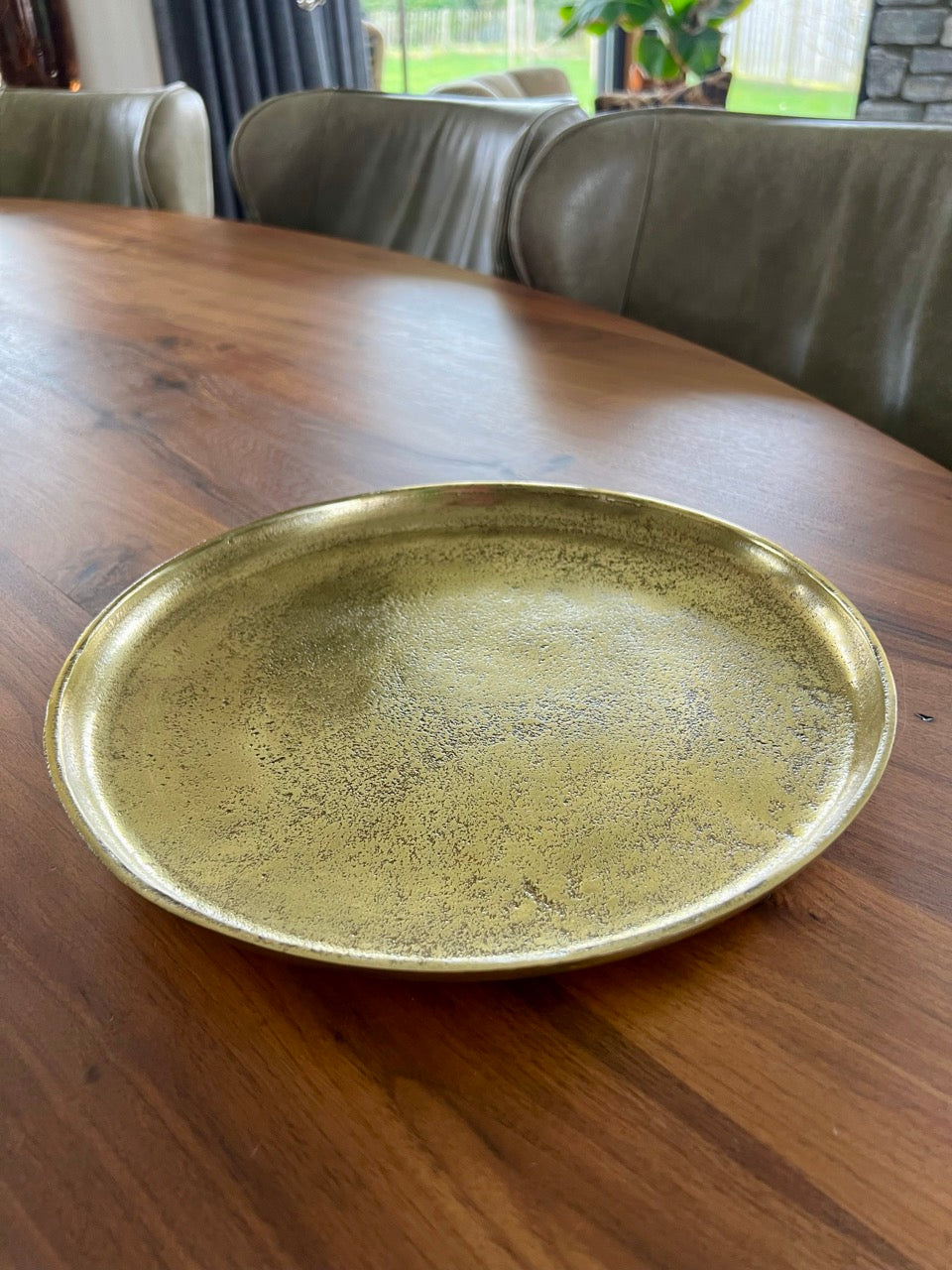Plateau décoratif en métal, 30cm ø
