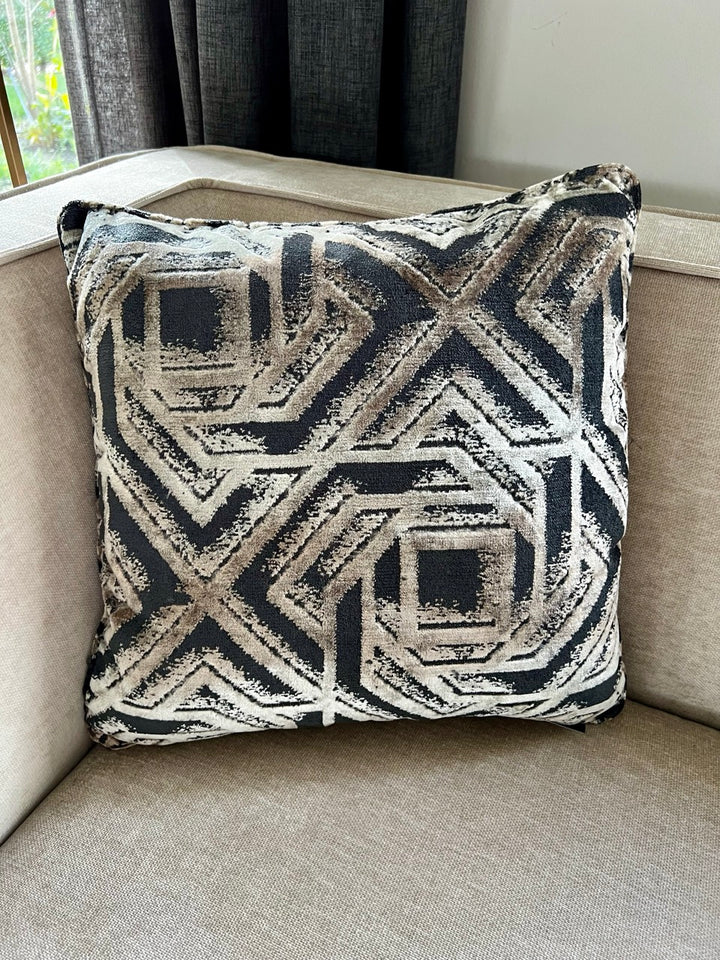 Sierkussen - Cris naturel 45x45 cm - Beige/Antraciet