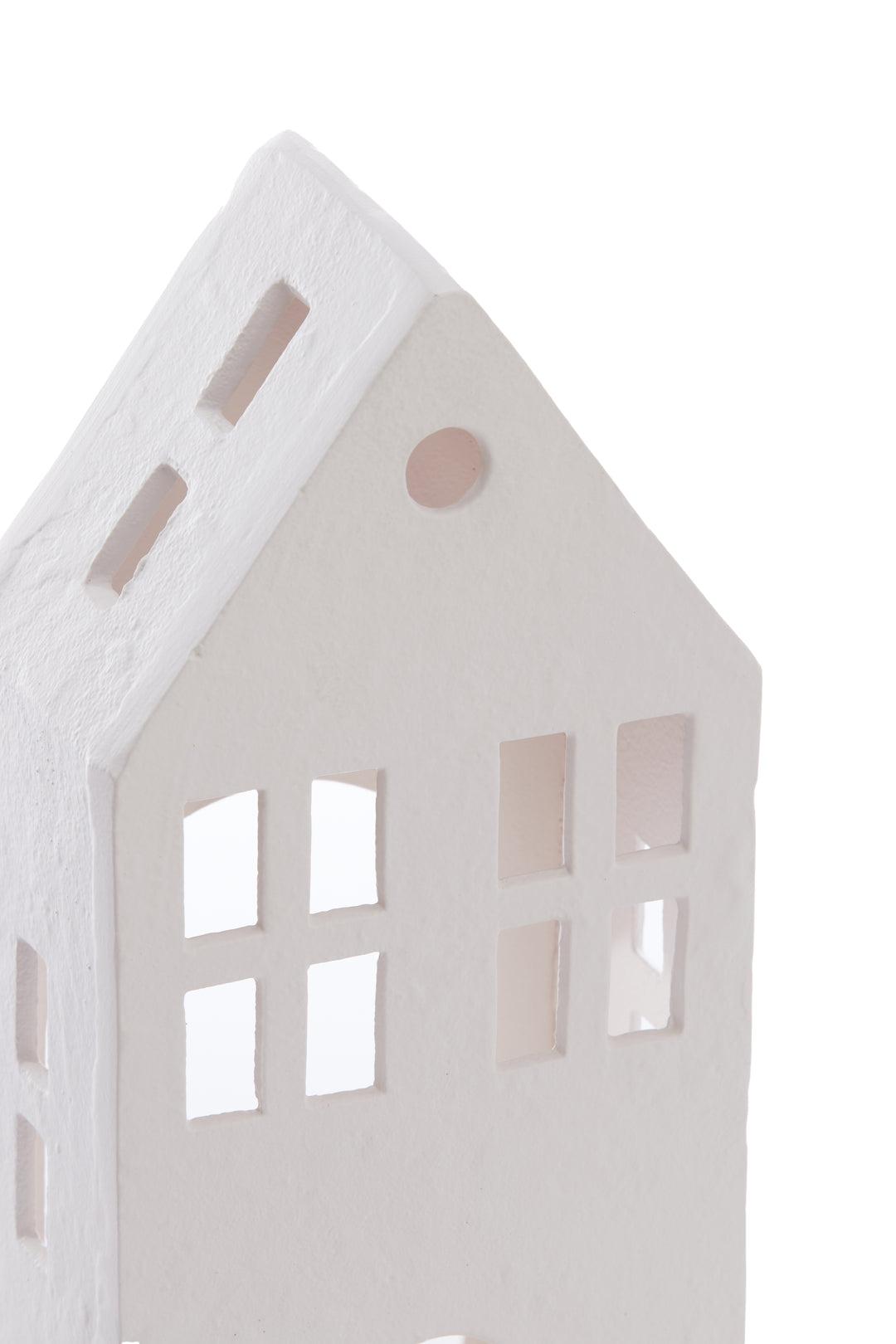 Tea light house - 14x9x30cm - Cream