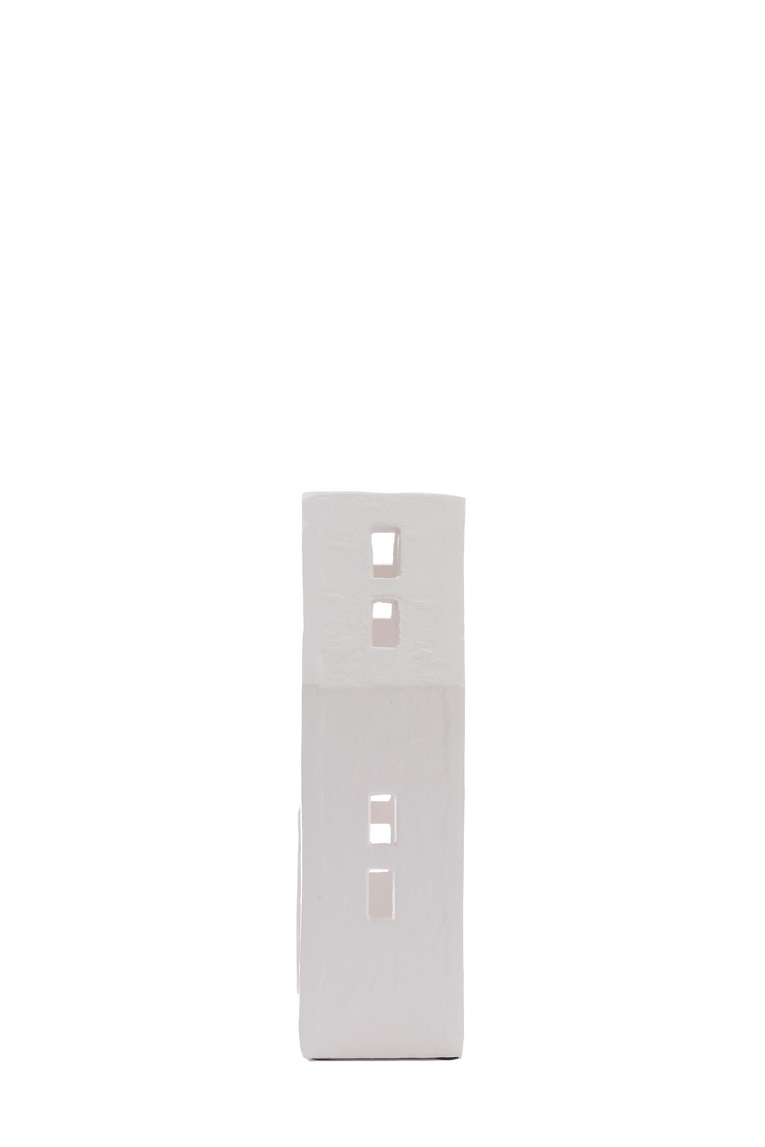 Tea light house - 14x9x30cm - Cream
