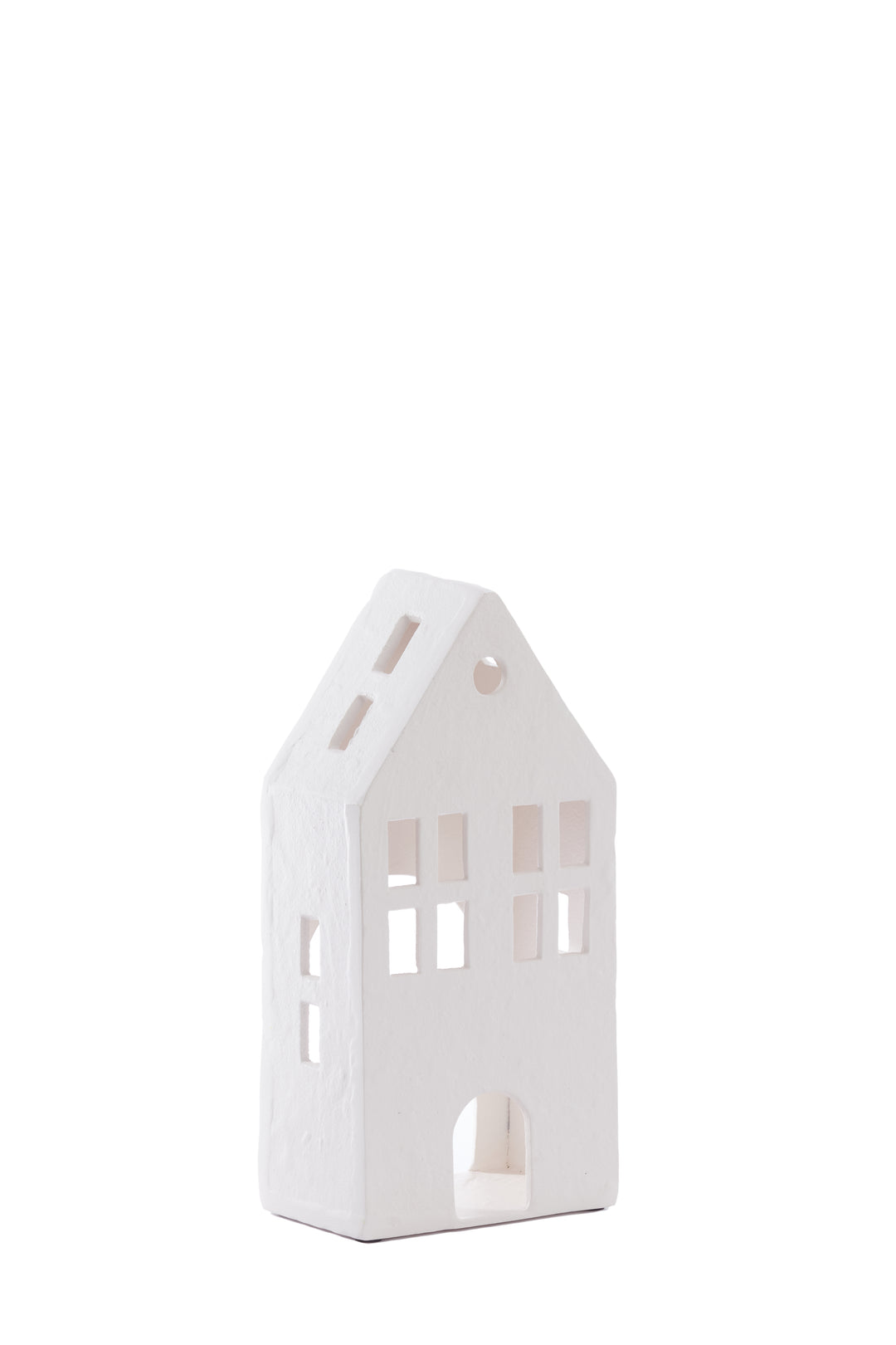 Tea light house - 14x9x30cm - Cream