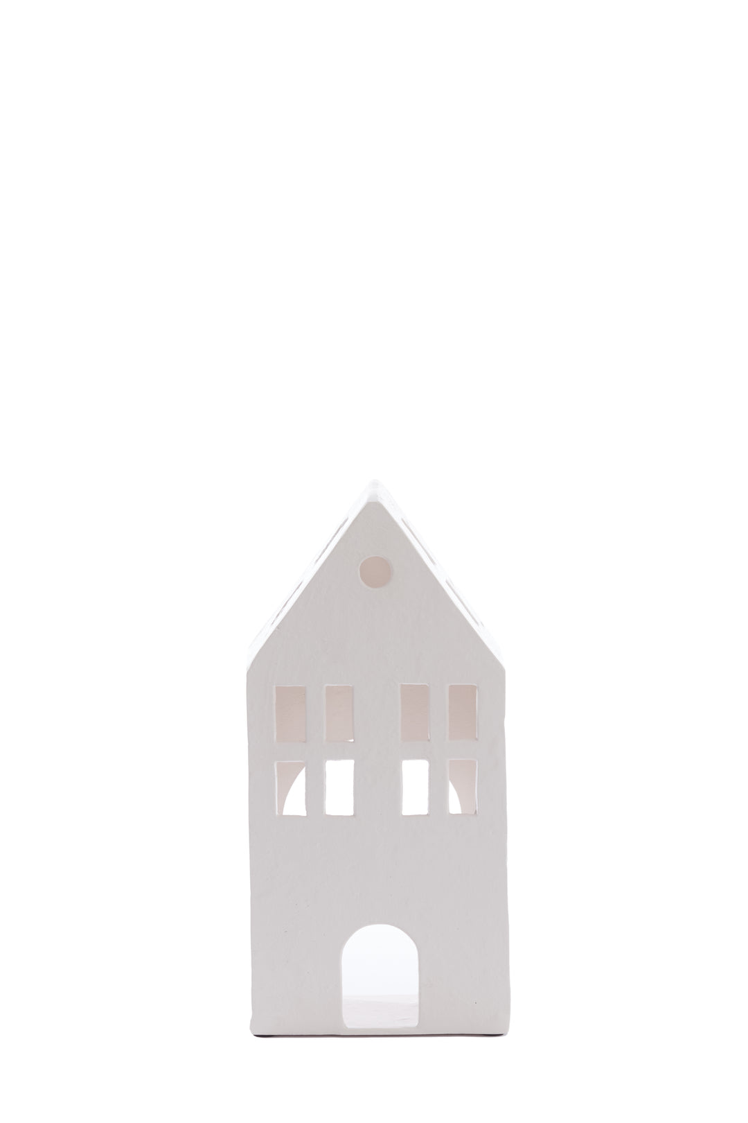 Tea light house - 14x9x30cm - Cream