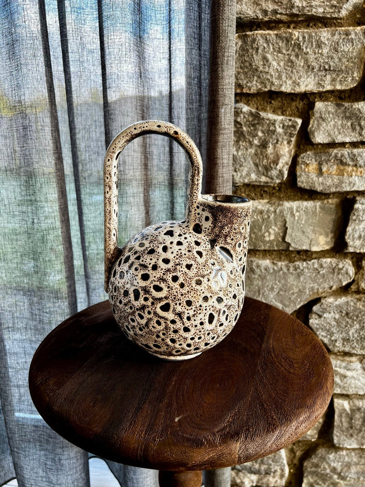 Vaas Keramiek SERRES - 16x15,5x26 cm - crème/zwart/bruin