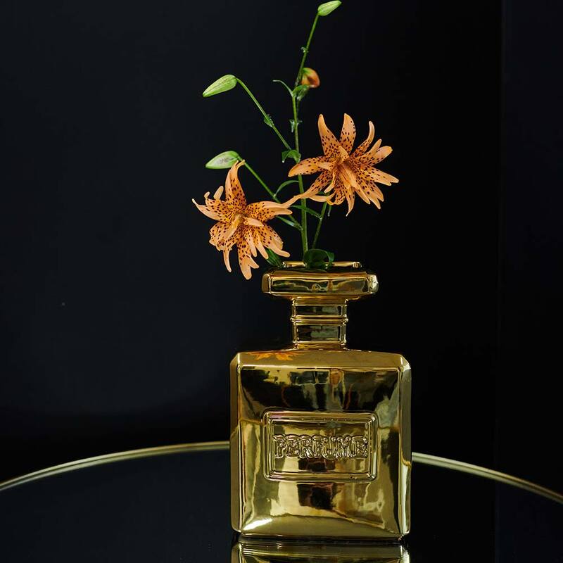 Vaas Parfumfles Goud - 30x9x20cm