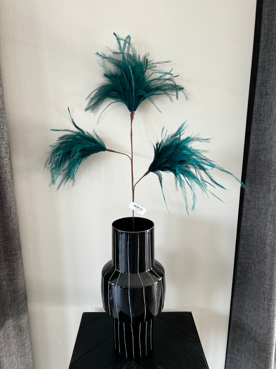 Veren pluim - 78 cm - Blauw
