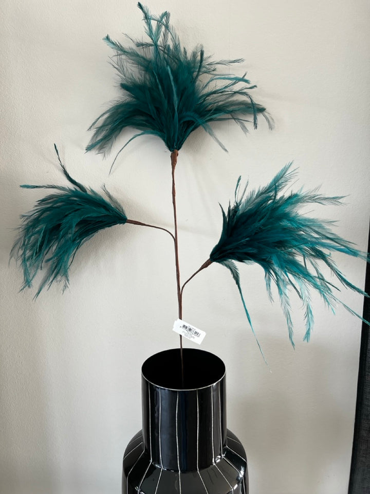 Veren pluim - 78 cm - Blauw