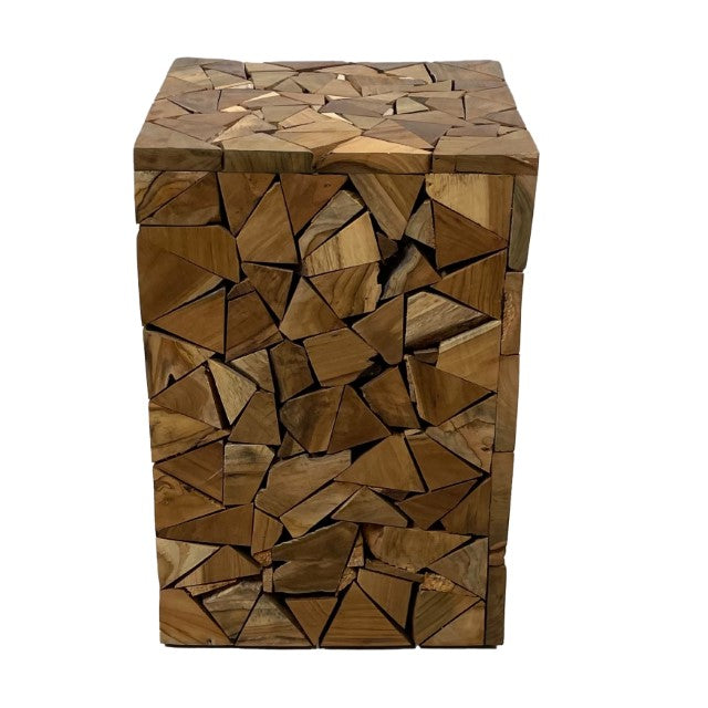 Bijzettafel Teakhout stukken - ↑42 cm / →32 cm  - Naturel