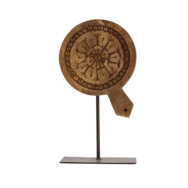 Hout op standaard ‘Cuttingboard’ - 25 cm - vintage wood - bruin
