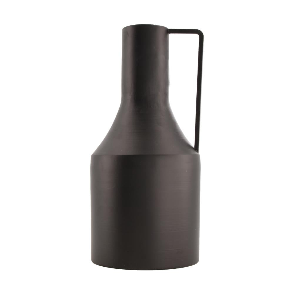 Vaas “Modern Metal” - 33 cm hoog - zwart metaal