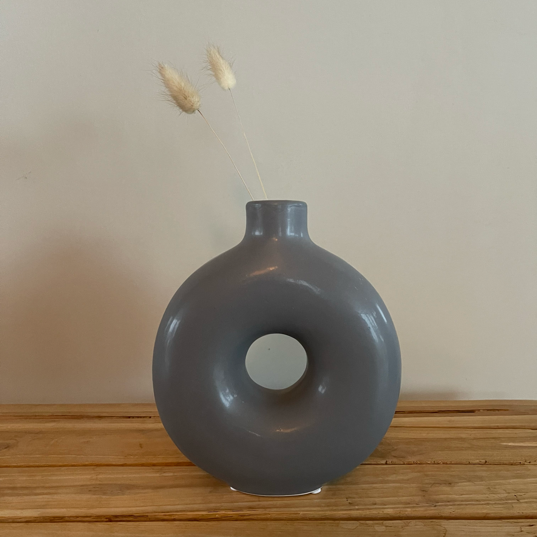 Vase "modern round" - 17.2x6.5x20cm - 2 variants