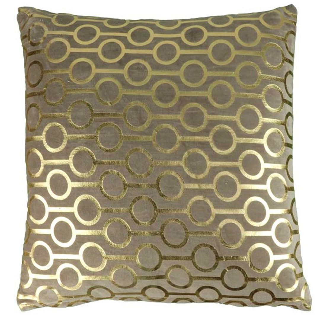 Sierkussen Unique Living Ringo Taupe voor aanzicht