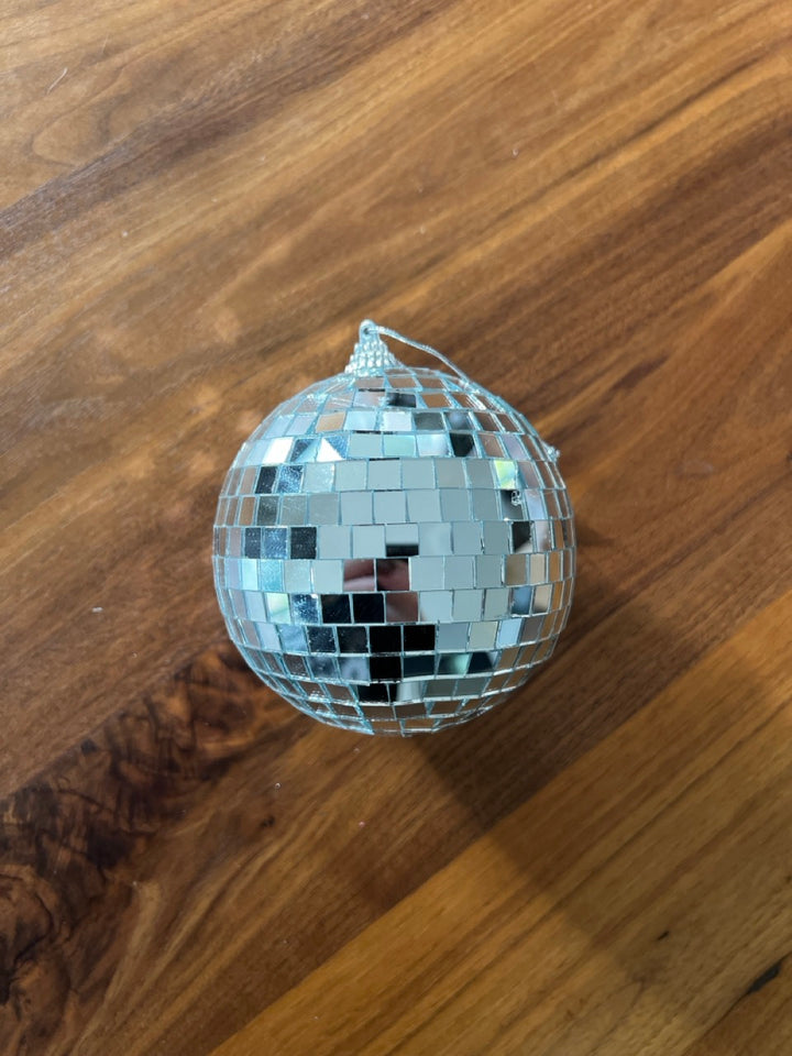 3 Discobal Ornamenten 10cm - Zilver