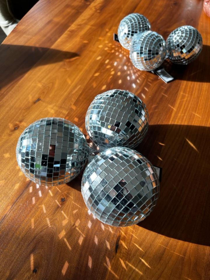 3 Discobal Ornamenten 10cm - Zilver