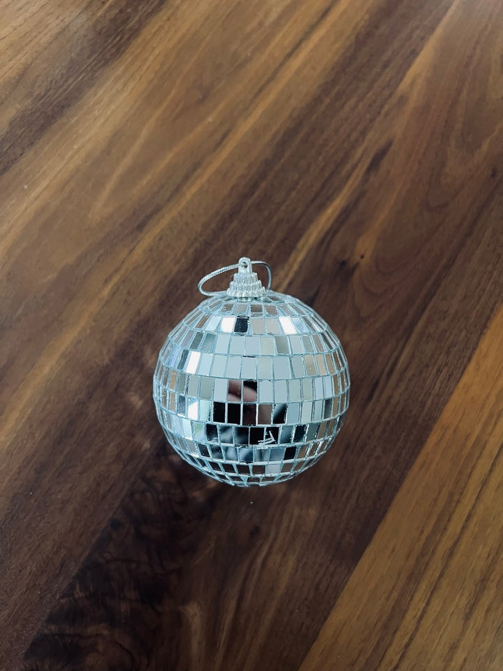 3 Discobal Ornamenten 8cm - Zilver