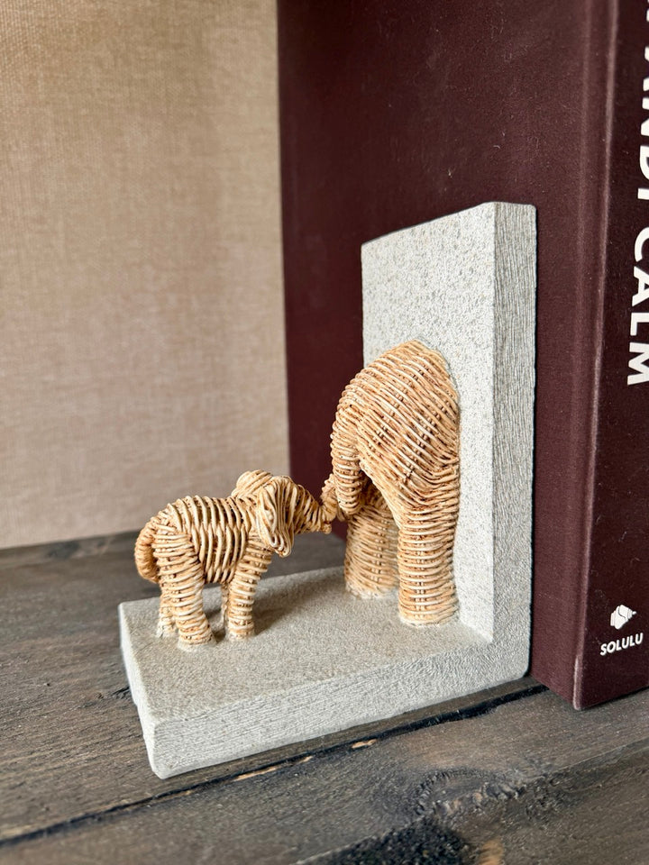 Boekensteun Olifant Naturel - 25,5x8,8x15,5 cm
