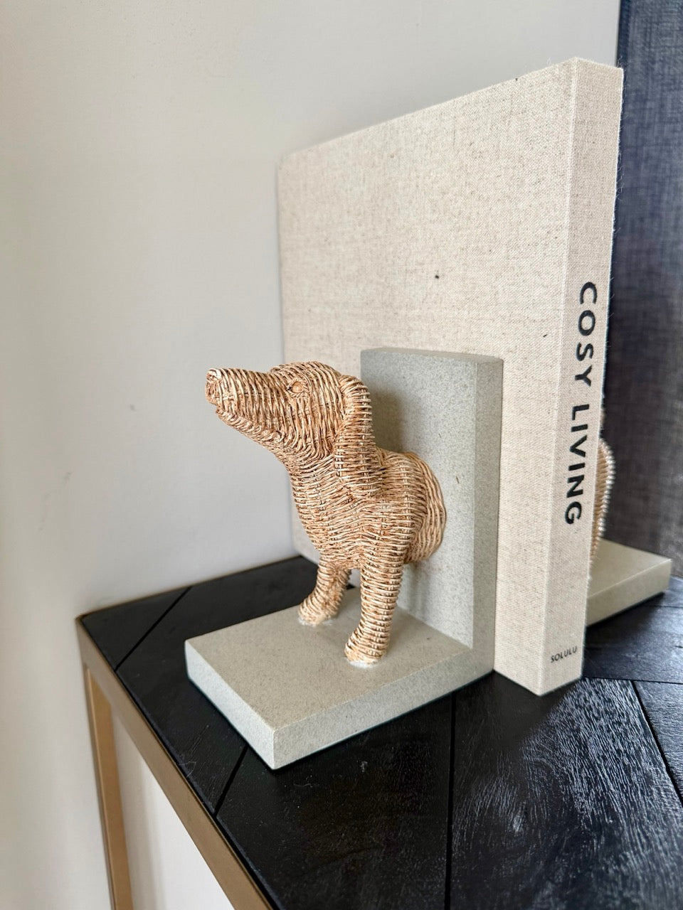 Boekensteun Teckel Naturel - 25,5x8,8x15 cm