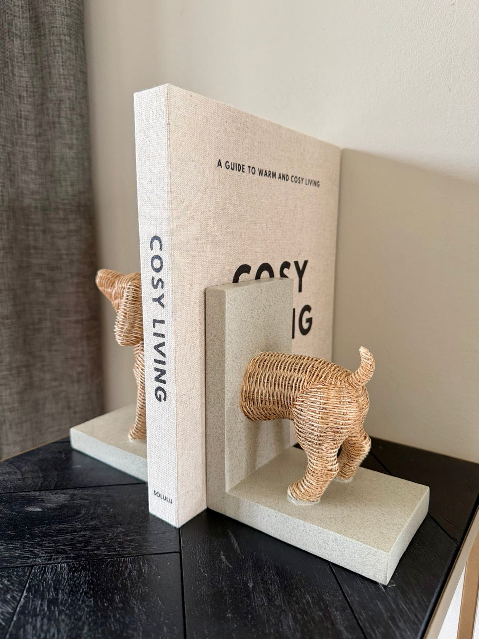 Boekensteun Teckel Naturel - 25,5x8,8x15 cm