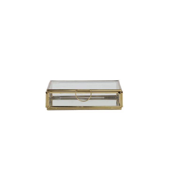 Deco box spiegel - 15x15x4 cm - Goud