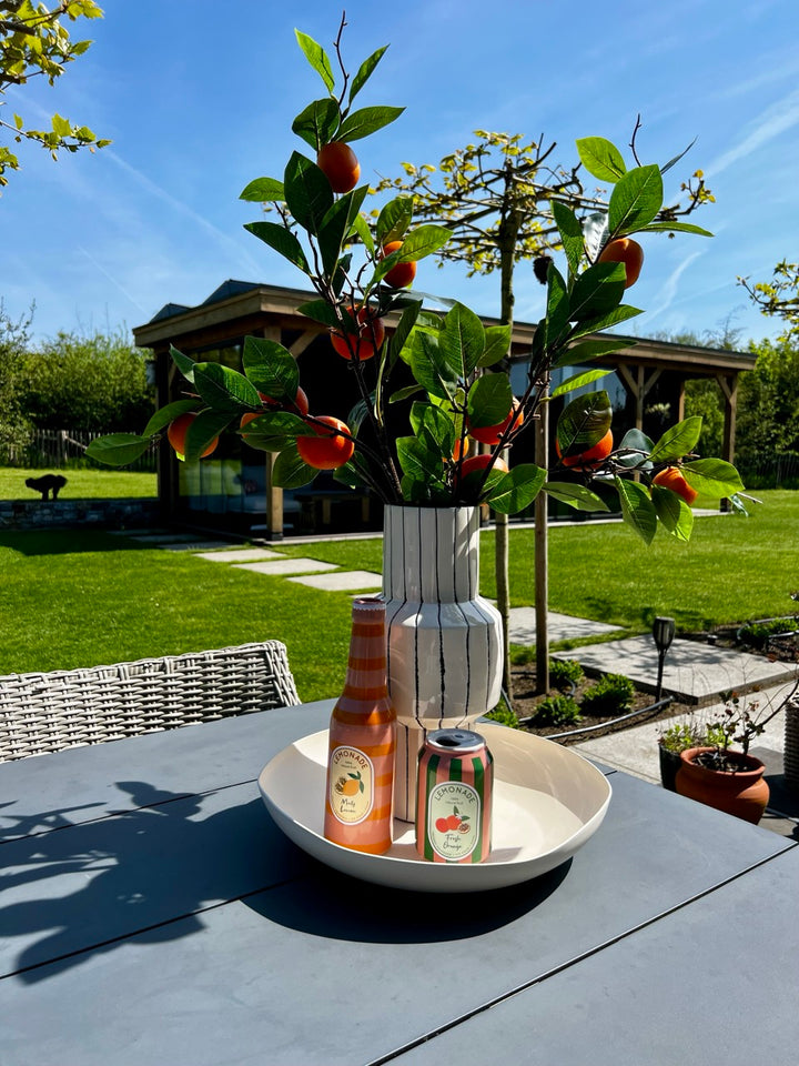 Shop the look - Dienblad met 3 vazen en sinaasappeltakken
