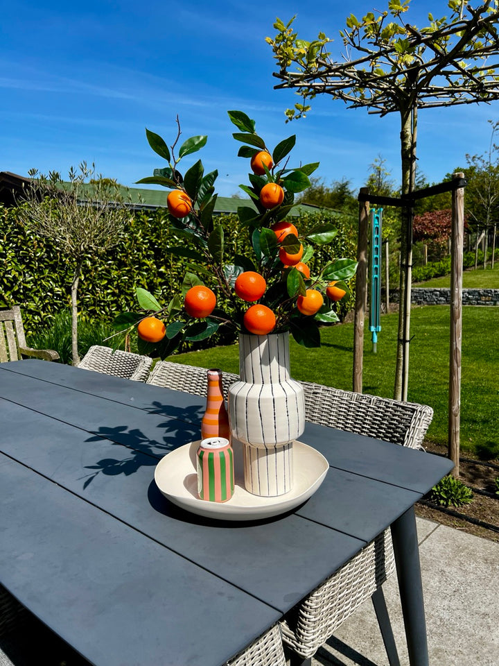 Shop the look - Dienblad met 3 vazen en sinaasappeltakken
