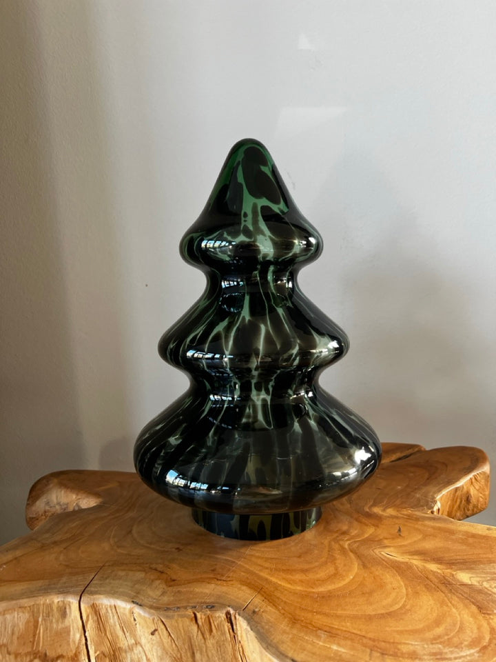Glazen kerstboom “Green Tree” - 27 cm hoog - glas - groen