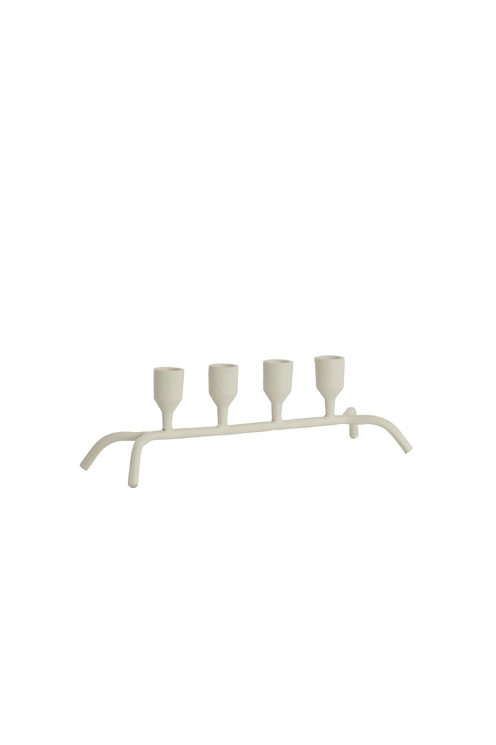 Kandelaar 4L CALZADA - 38x11,5x10 cm - Crème