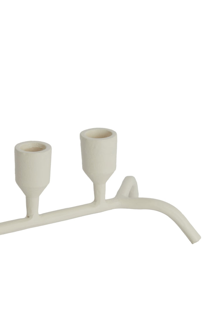 Kandelaar 4L CALZADA - 38x11,5x10 cm - Crème