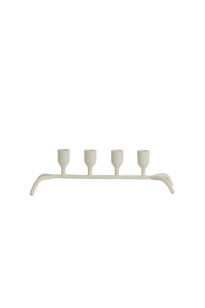 Kandelaar 4L CALZADA - 38x11,5x10 cm - Crème