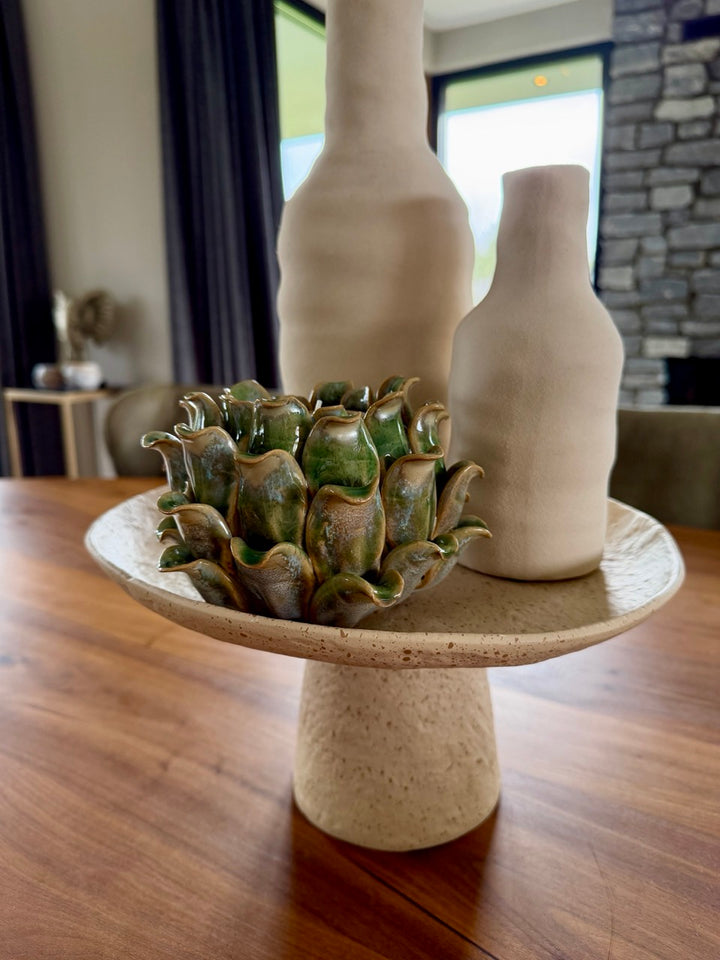 Kandelaar Aloe Groen – Keramiek – 14,5x14,5x10,5 cm