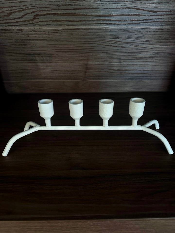 Kandelaar 4L CALZADA - 38x11,5x10 cm - Crème