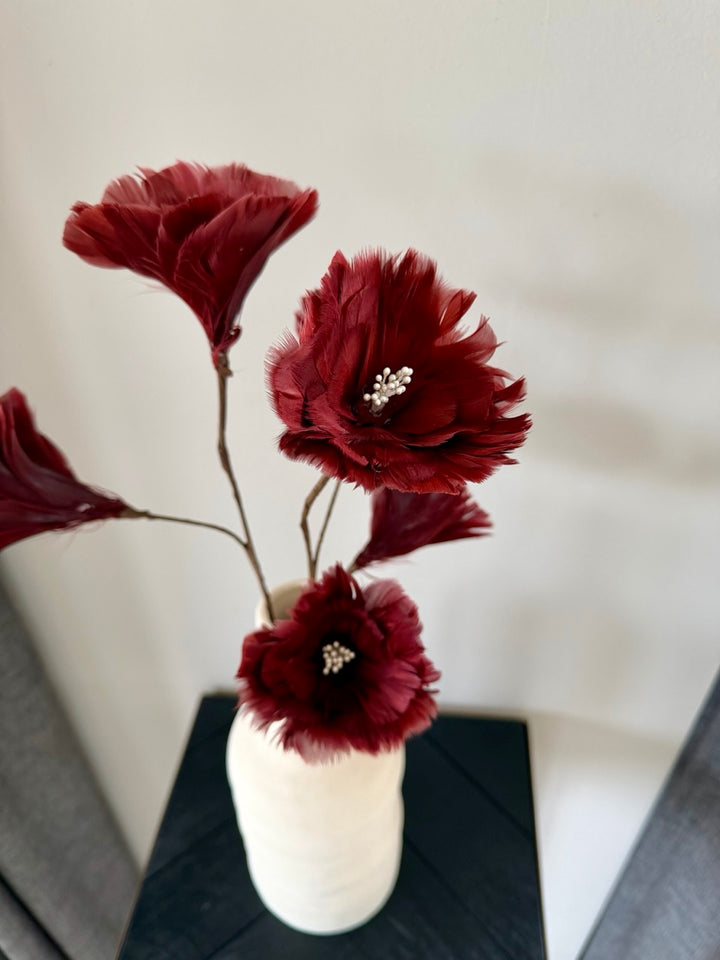 Kunstbloem Takken Velvet Bordeaux – 2 takken - 75 cm