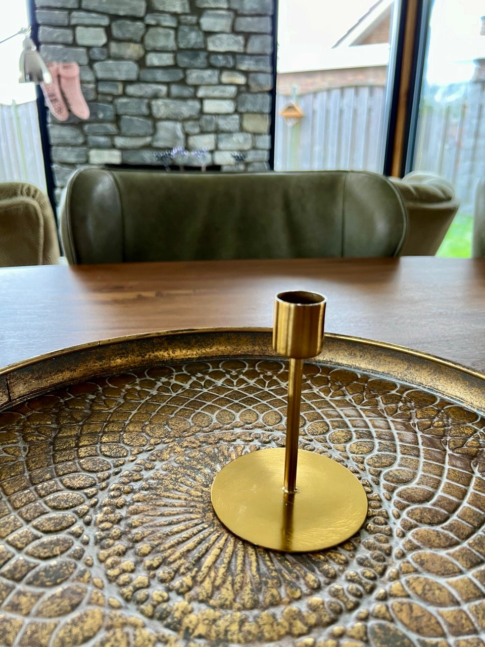 Metal candle holder - Gold - 2 sizes