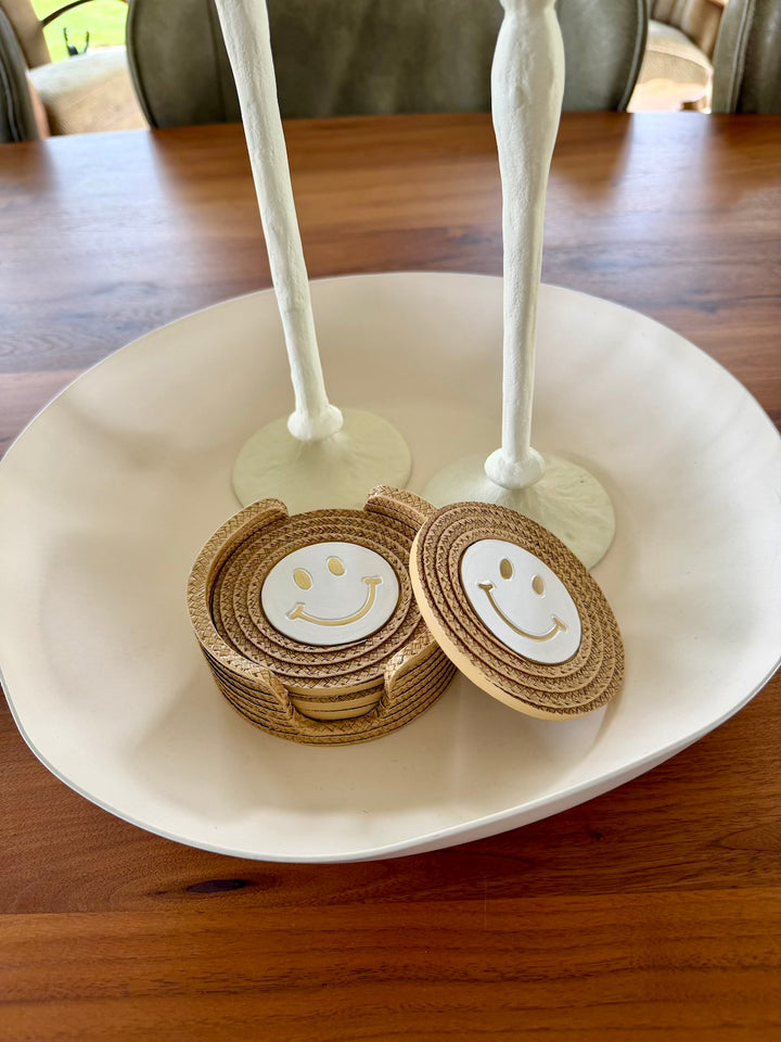 Coaster Set of 4 with Holder – Polyresin – 2 Designs