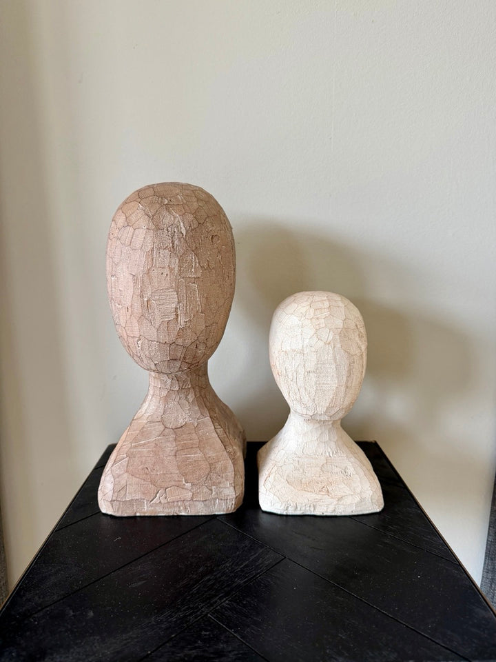 Ornament Hoofd Sculptuur – Crème & Bruin – 2 varianten