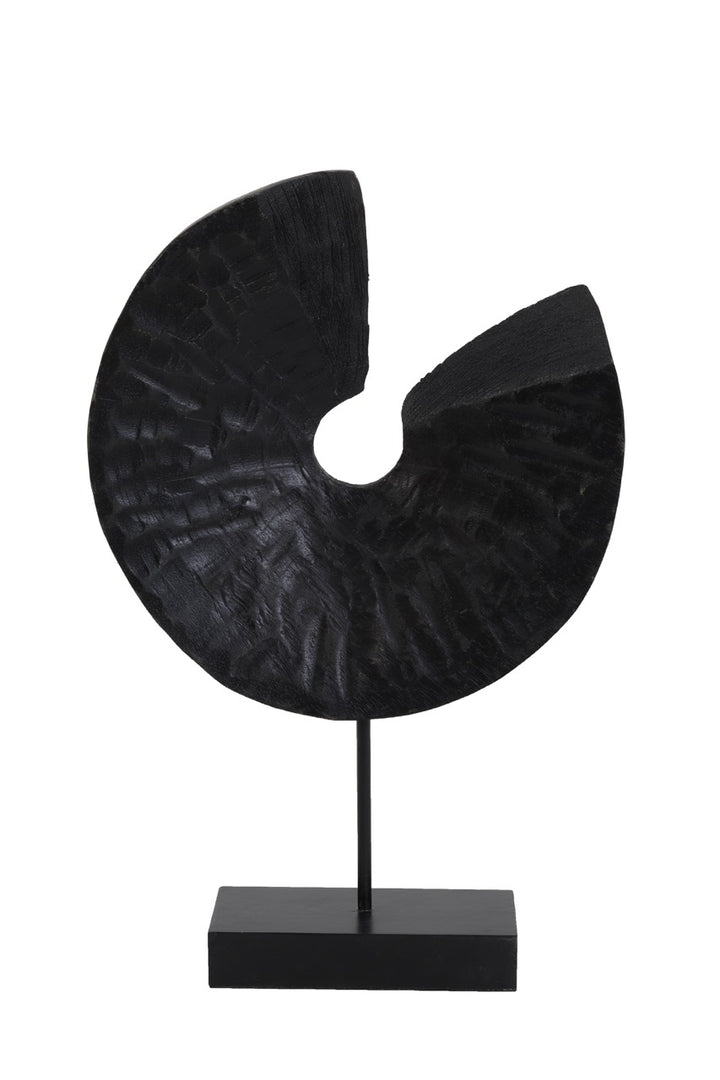 Ornament ODION hout - 30,5x8,5x47,5cm - Zwart