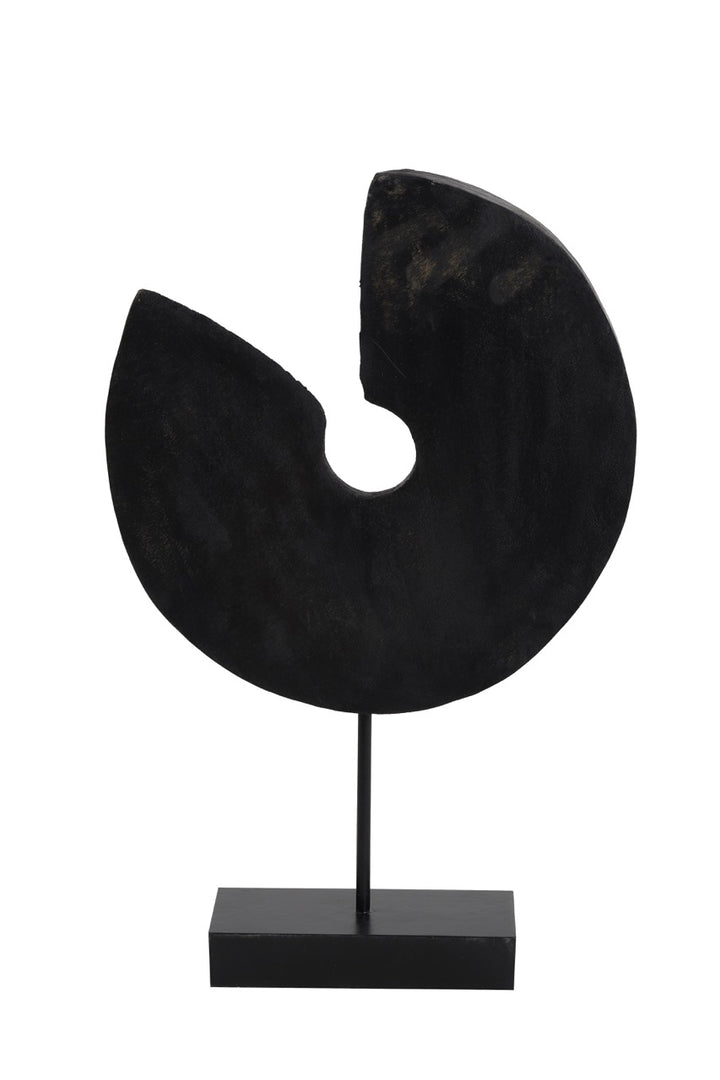 Ornament ODION hout - 30,5x8,5x47,5cm - Zwart
