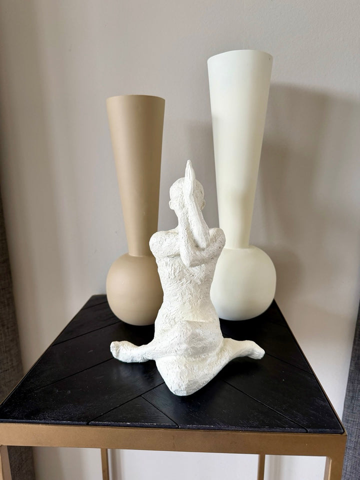 Ornament Woman Yoga - 24x15x18cm - crème