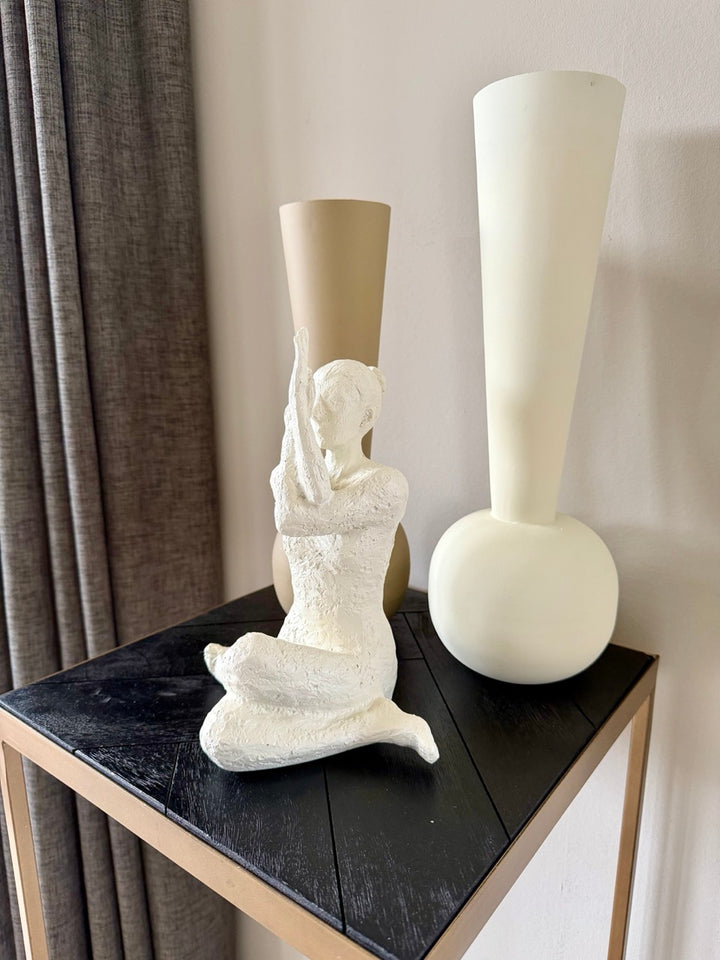 Ornament Woman Yoga - 24x15x18cm - crème