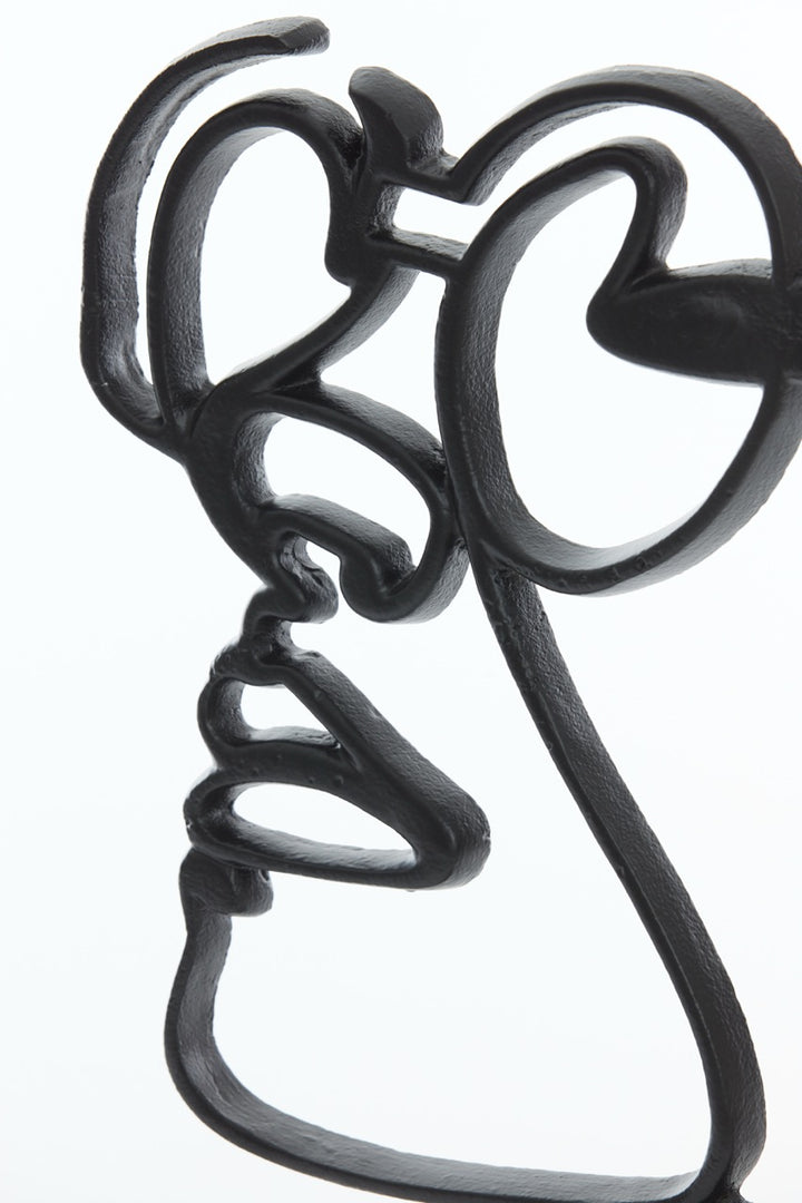 Ornament op standaard FACE Bril - 34x8x35 cm - Zwart