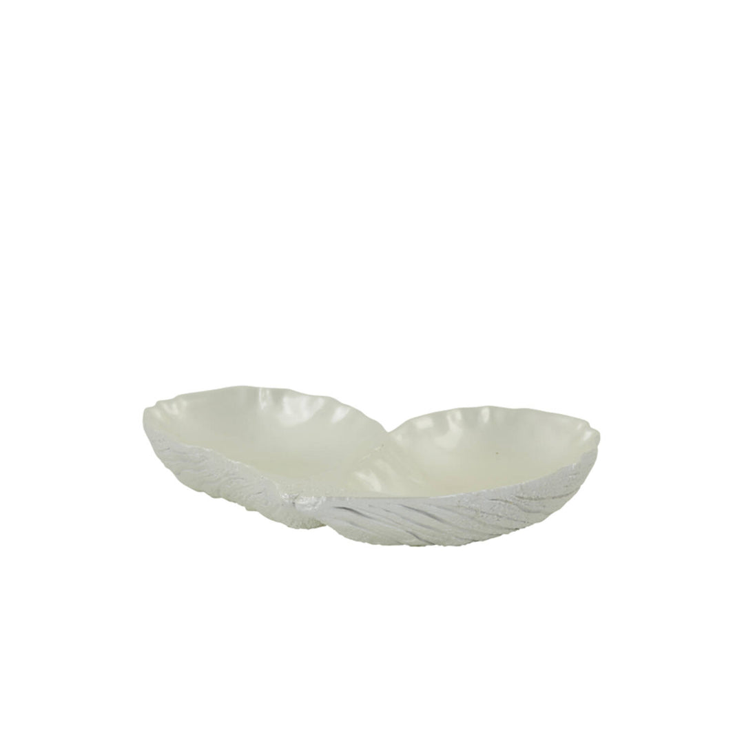 Schaal Oester parelmoer wit - 28,5x21,5x4,5 cm