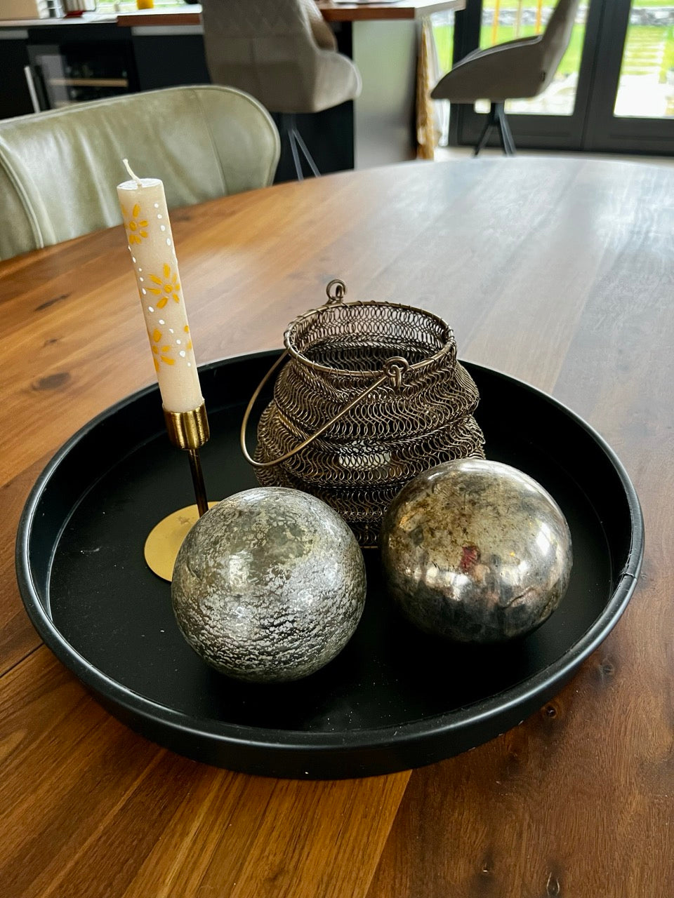 Set van 2 glazen decoratie ballen - Goud