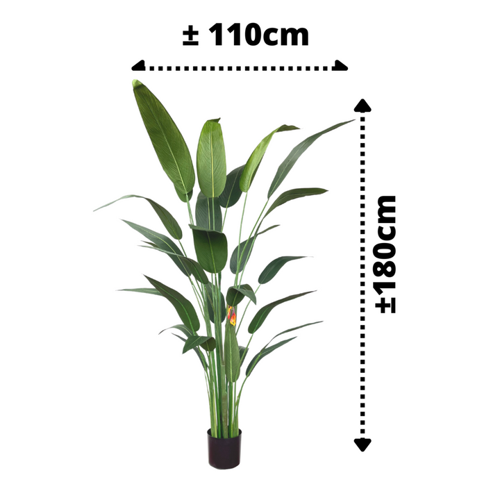 Strelitzia Kunstplant Met Bloem - 180cm hoog