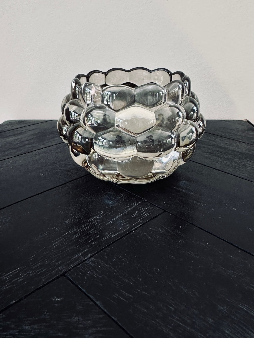 Theelicht HAVANA - Ø12,5x8,5 cm - glas grijs