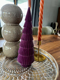 Velvet Kerstboom - 27 cm hoog - Paars