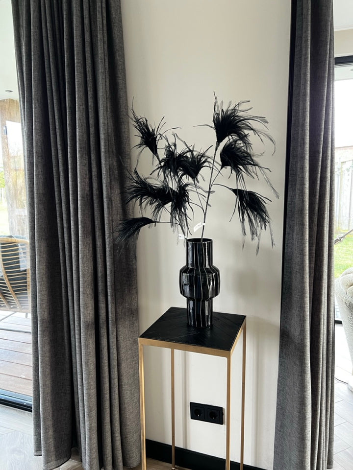 Veren pluim XL - 95 cm - Zwart
