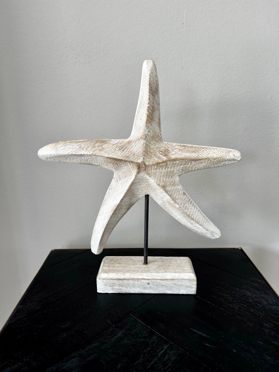 Starfish ornament - 28 cm high - cream