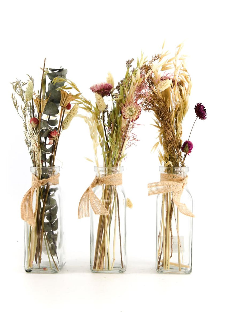 Dijk Natural Collections -Mini dry bouquet in glass - 38 cm high